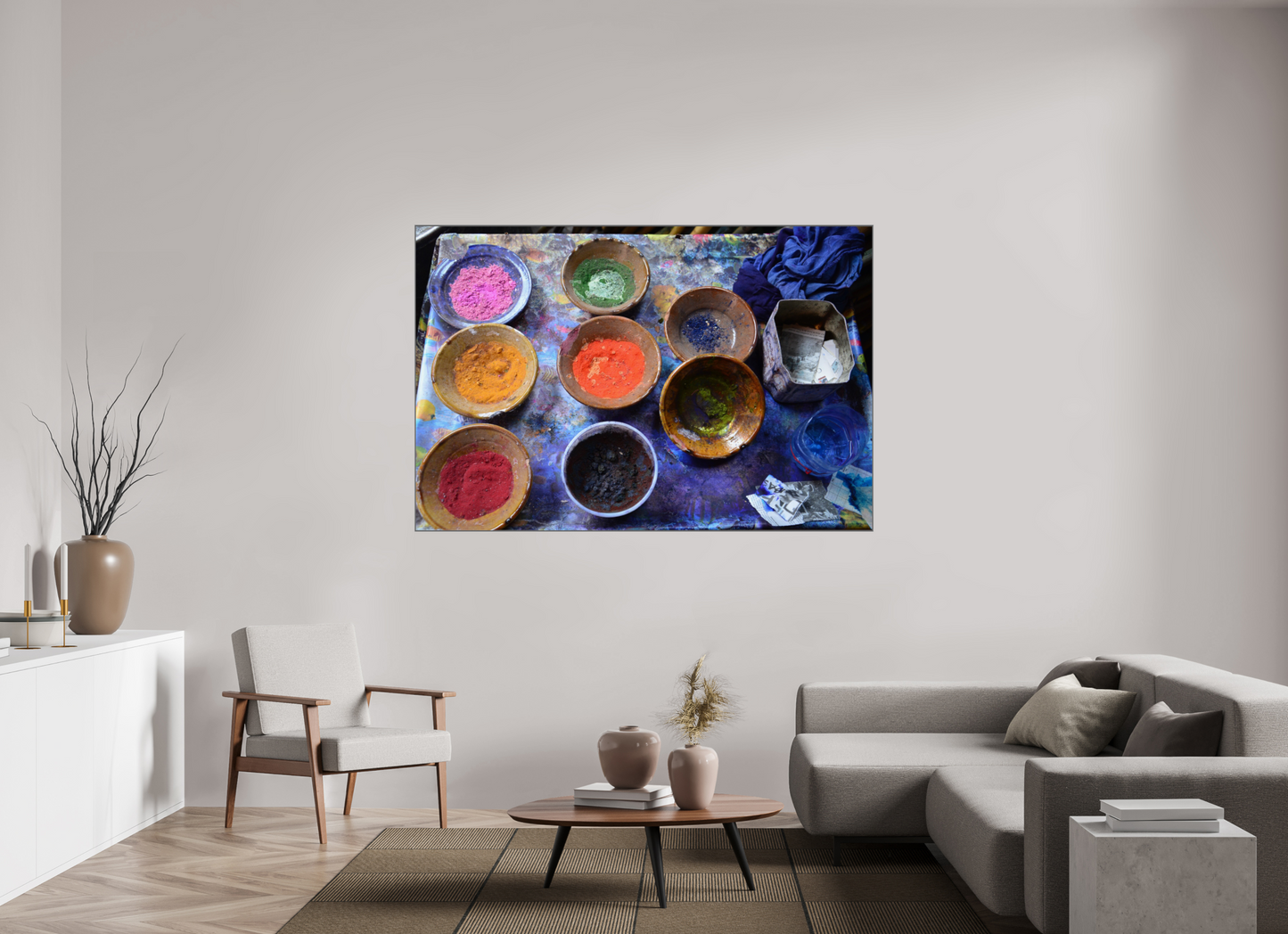 180 x 120 cm, Art Box 50 mm - Aluminium Rahmen - Foto-Abzug hinter Acrylglas - printed and designed by Whitewall Colors of Marrakech Vol 6; Photo Art Print on Acrylic glass, Art Box 50 mm Aluminium Frame