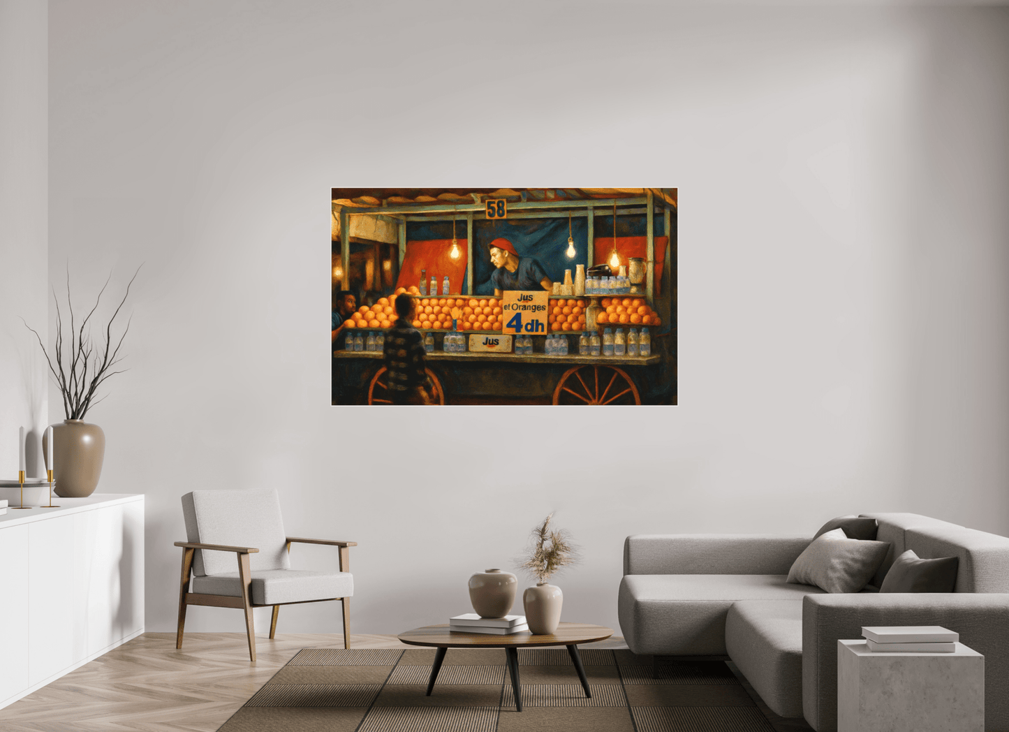 Marrakech Night Market Vol. 3 - Painted Design; Photo Art Print under Acrylic Glass - Colors of Marrakech - Photo Art Gallery