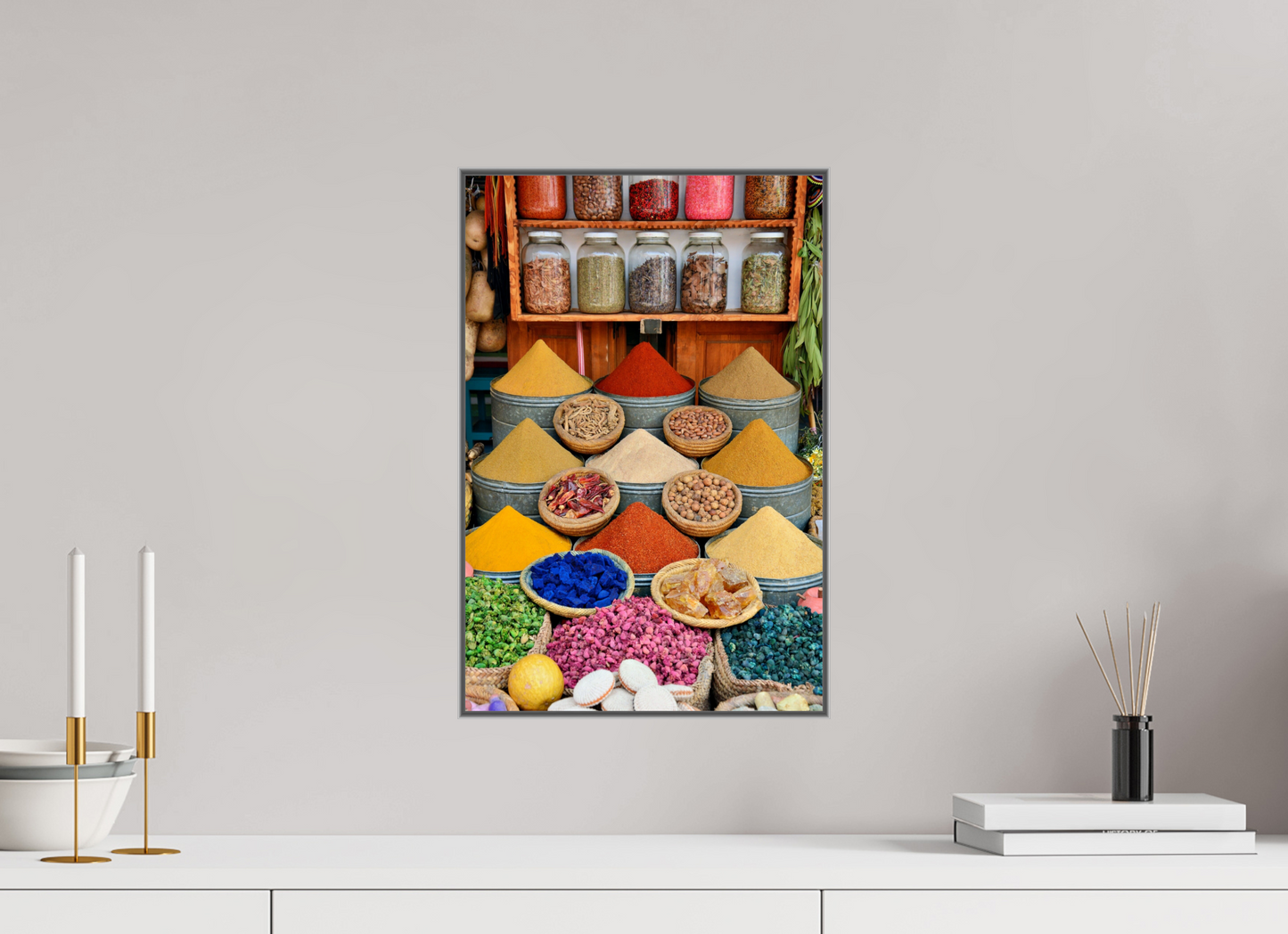 30 x 45 cm, Art Box 50 mm - Aluminium Rahmen - Foto-Abzug hinter Acrylglas - printed and designed by Whitewall Spices and Colors from Marrakech; Image taken by J. Schleenbecker; copyright 2025 Fine Art Photo Print under Acrylic Glass