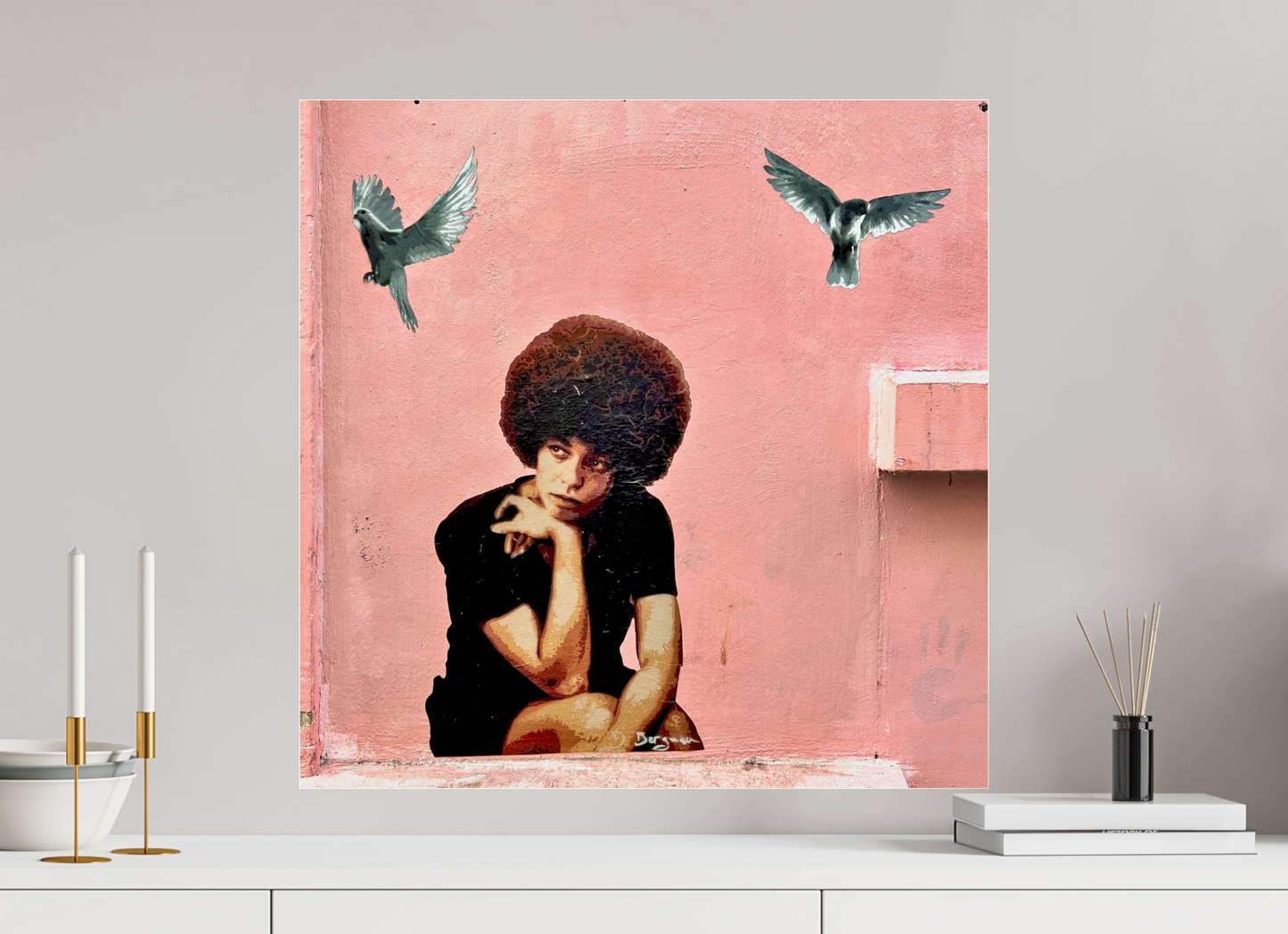 60 x 60 cm, Photo Print Under Acrylic Glass Peaceful Mind - Listen to the Sound of Freedom Vol. 1 - Collection " Montmartre meets Marrakech"