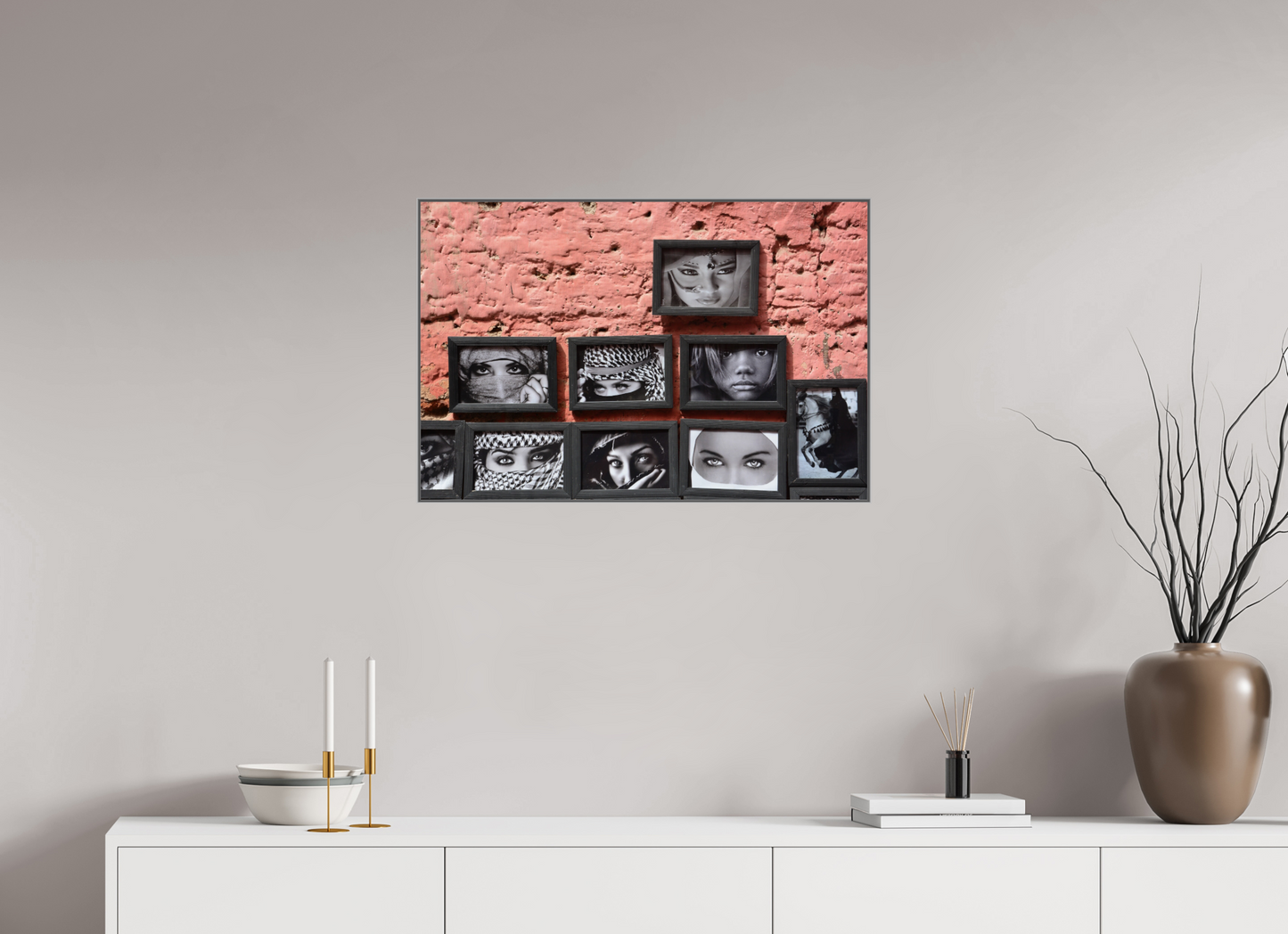 75 x 50 cm, Art Box 50 mm - Aluminium Rahmen - Foto-Abzug hinter Acrylglas - printed and designed by Whitewall Secret Eyes of Marrakech Vol 3; Foto Print on Acrylic Glass; Art Box 50mm Aluminium