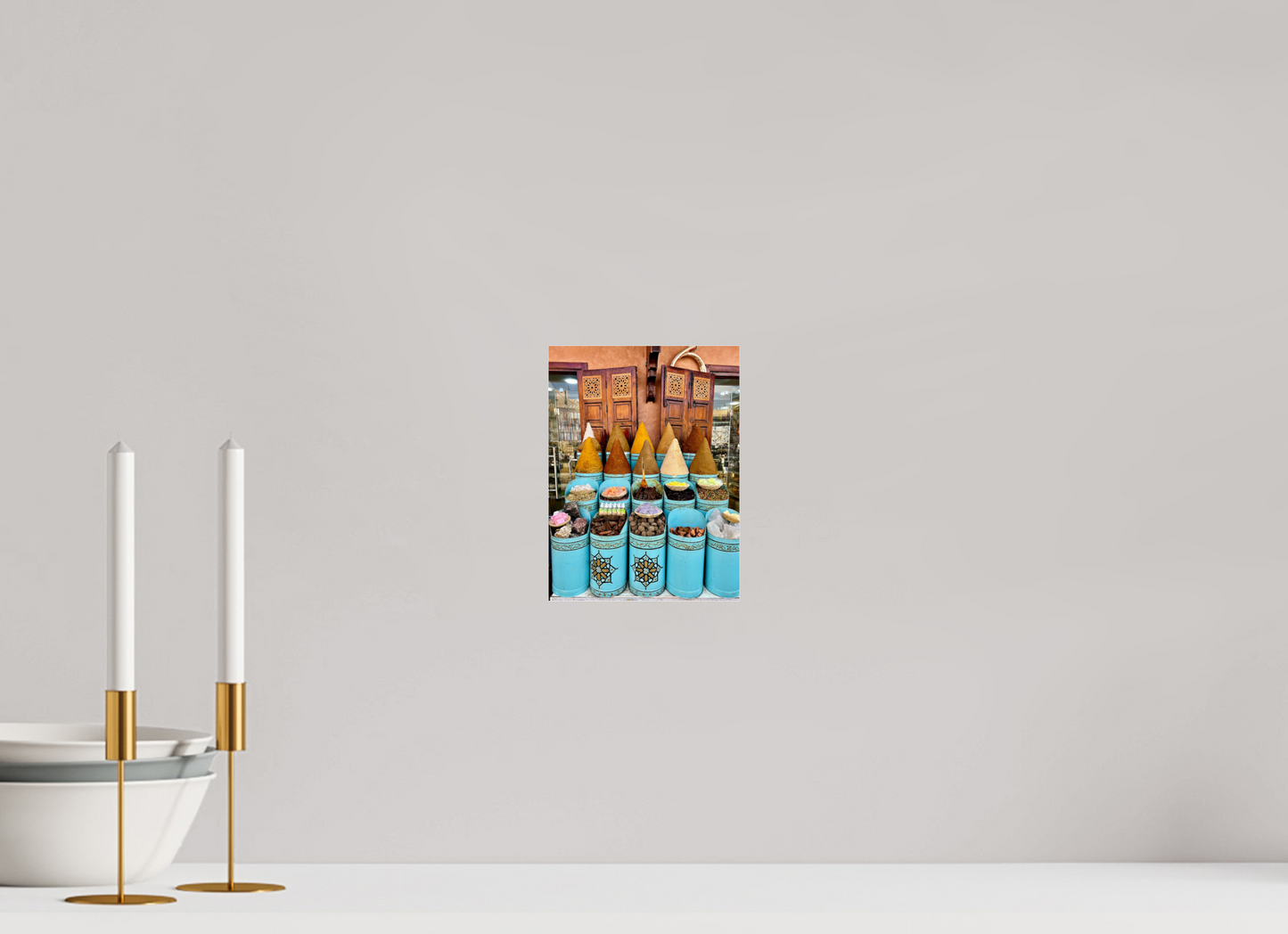 15 x 20 cm, Photo Print Under Acrylic Glass Colors and Spices Vol. 7 - Souks of Marrakech; Photo Art Print under Acrylic Glass