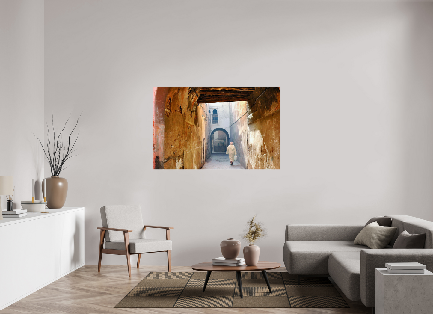154,1 x 100 cm, Photo Print Under Acrylic Glass The Souks of Marrakech Vol.8 - Hidden in the Medina