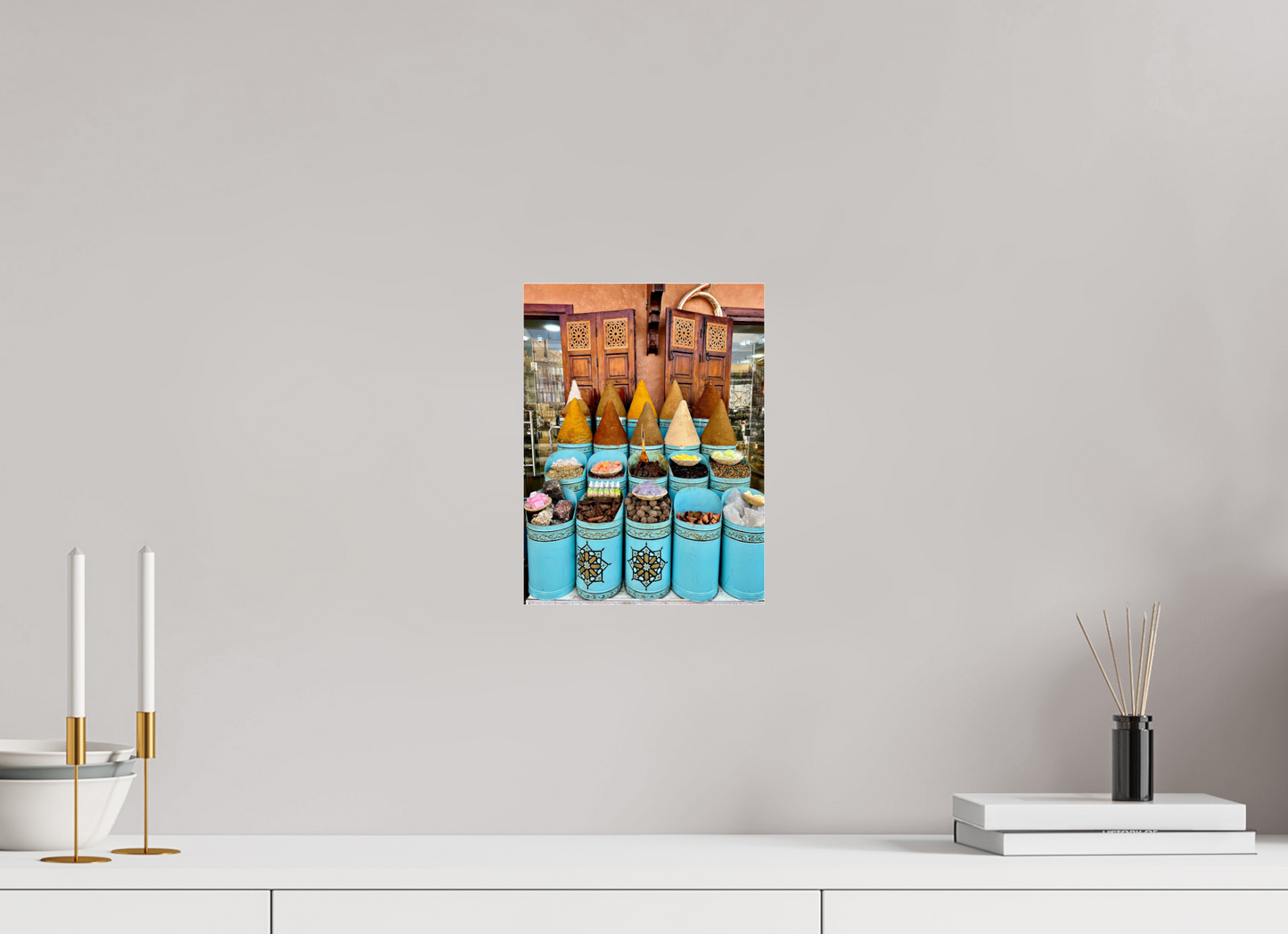 21 x 28 cm, Photo Print Under Acrylic Glass Colors and Spices Vol. 7 - Souks of Marrakech; Photo Art Print under Acrylic Glass