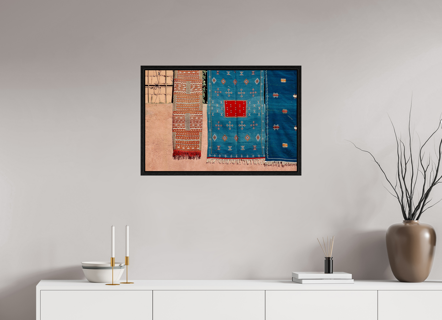 75 x 50 cm, Foto Print on Acrylic glass; Oak Wood Frame Basel 15 mm Colors of Marrakech Vol. 7 - Fine Art Photo Print under Acrylic Glass