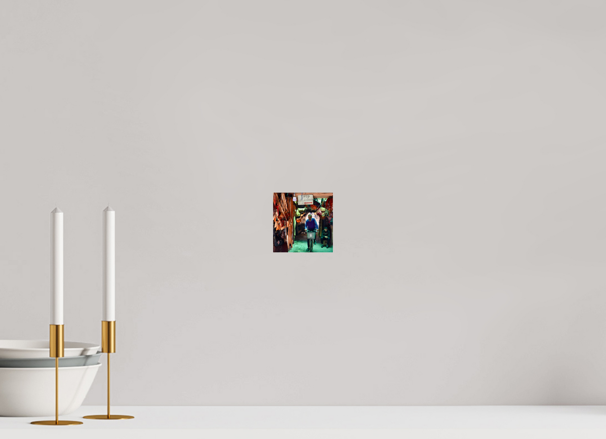 10 x 10 cm, Photo Print Under Acrylic Glass Souks by Bike at Night Vol.1; Photo Print on Acrylic Glass; by J