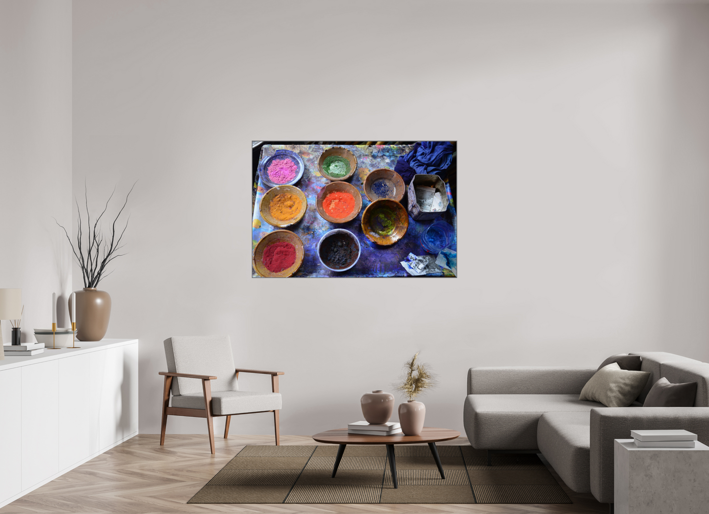 150 x 100 cm, Art Box 50 mm - Aluminium Rahmen - Foto-Abzug hinter Acrylglas - printed and designed by Whitewall Colors of Marrakech Vol 6; Photo Art Print on Acrylic glass, Art Box 50 mm Aluminium Frame