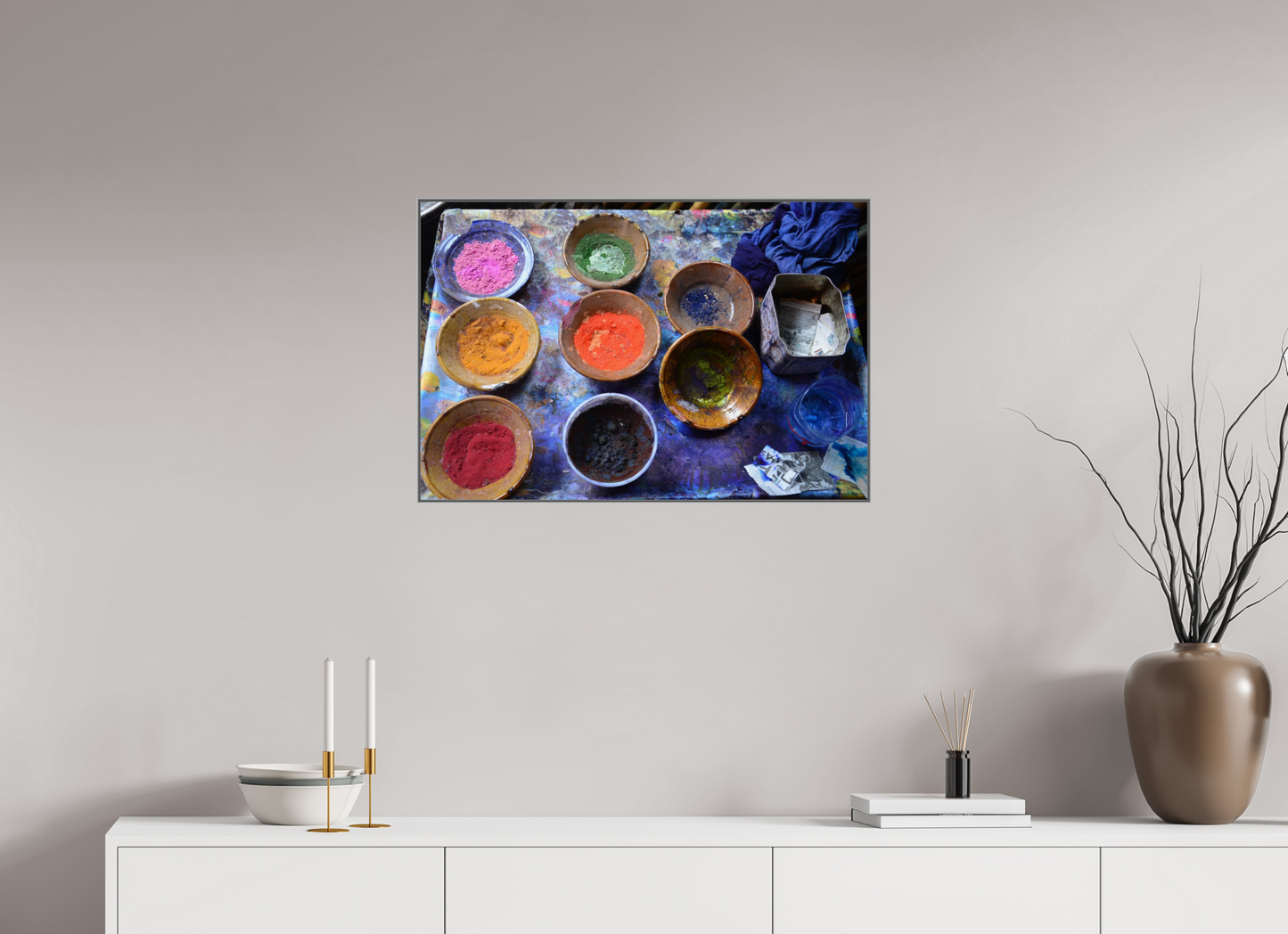 75 x 50 cm, Art Box 50 mm - Aluminium Rahmen - Foto-Abzug hinter Acrylglas - printed and designed by Whitewall Colors of Marrakech Vol 6; Photo Art Print on Acrylic glass, Art Box 50 mm Aluminium Frame