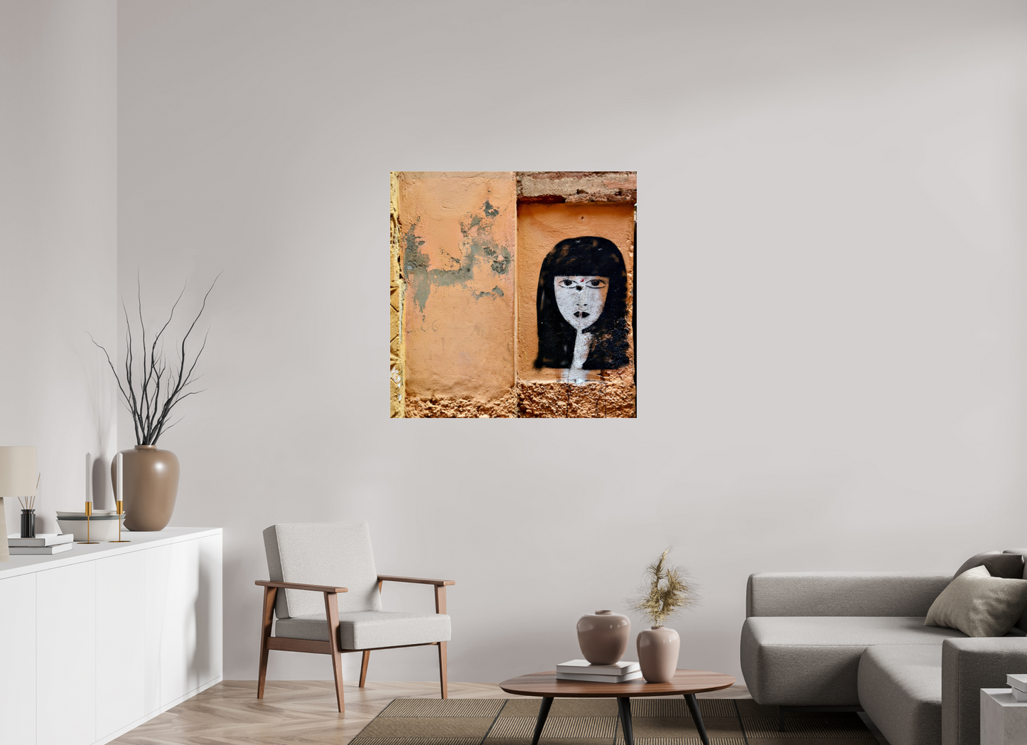 100 x 100 cm, Photo Print Under Acrylic Glass Silence in the Medina Vol. 1 - Marrakech-Morocco; Fine Art Photo Print under Acrylic Glass