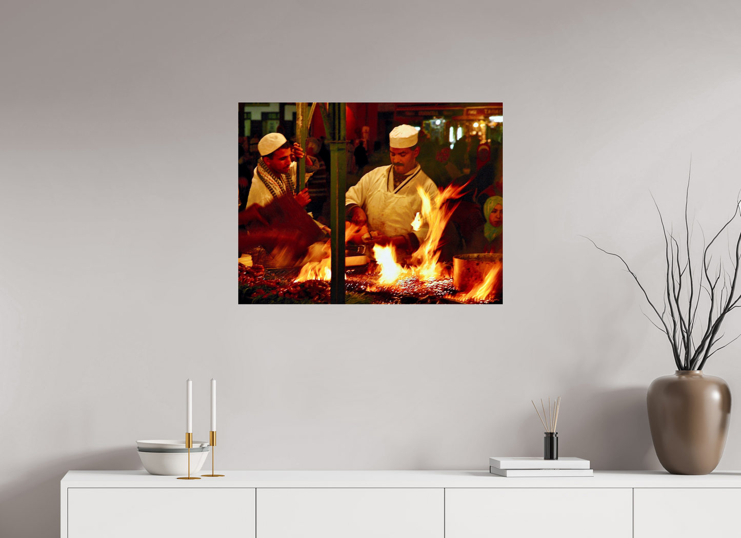 78,7 x 60 cm, Photo Print Under Acrylic Glass Marrakech Street Food Market Vol. 5; Photo Art Print under Acrylic Glass;