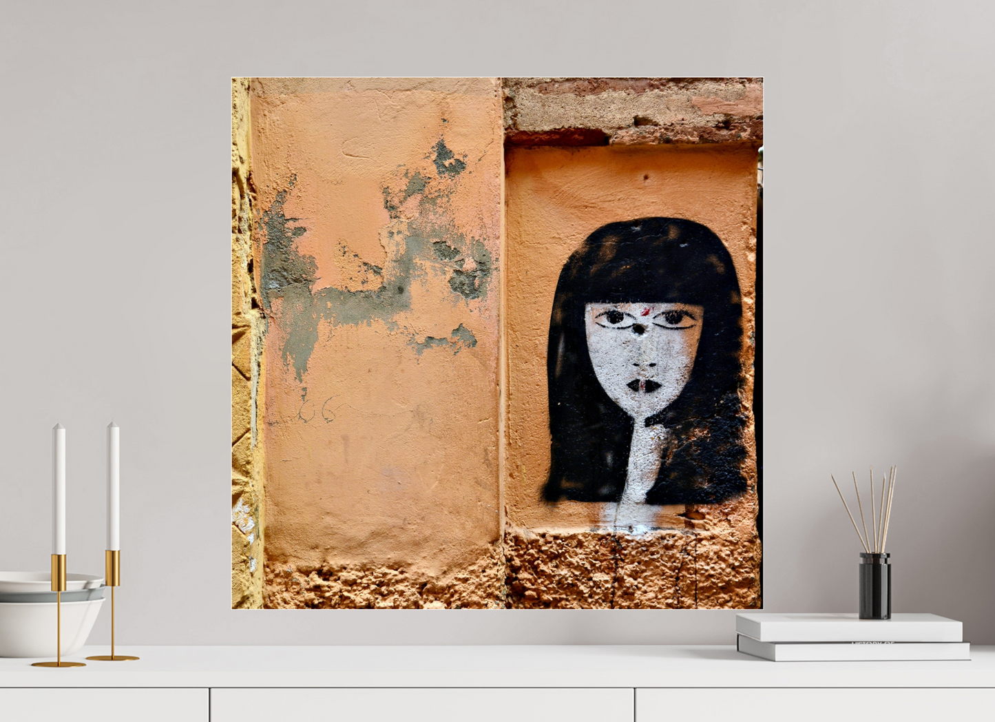 60 x 60 cm, Photo Print Under Acrylic Glass Silence in the Medina Vol. 1 - Marrakech-Morocco; Fine Art Photo Print under Acrylic Glass