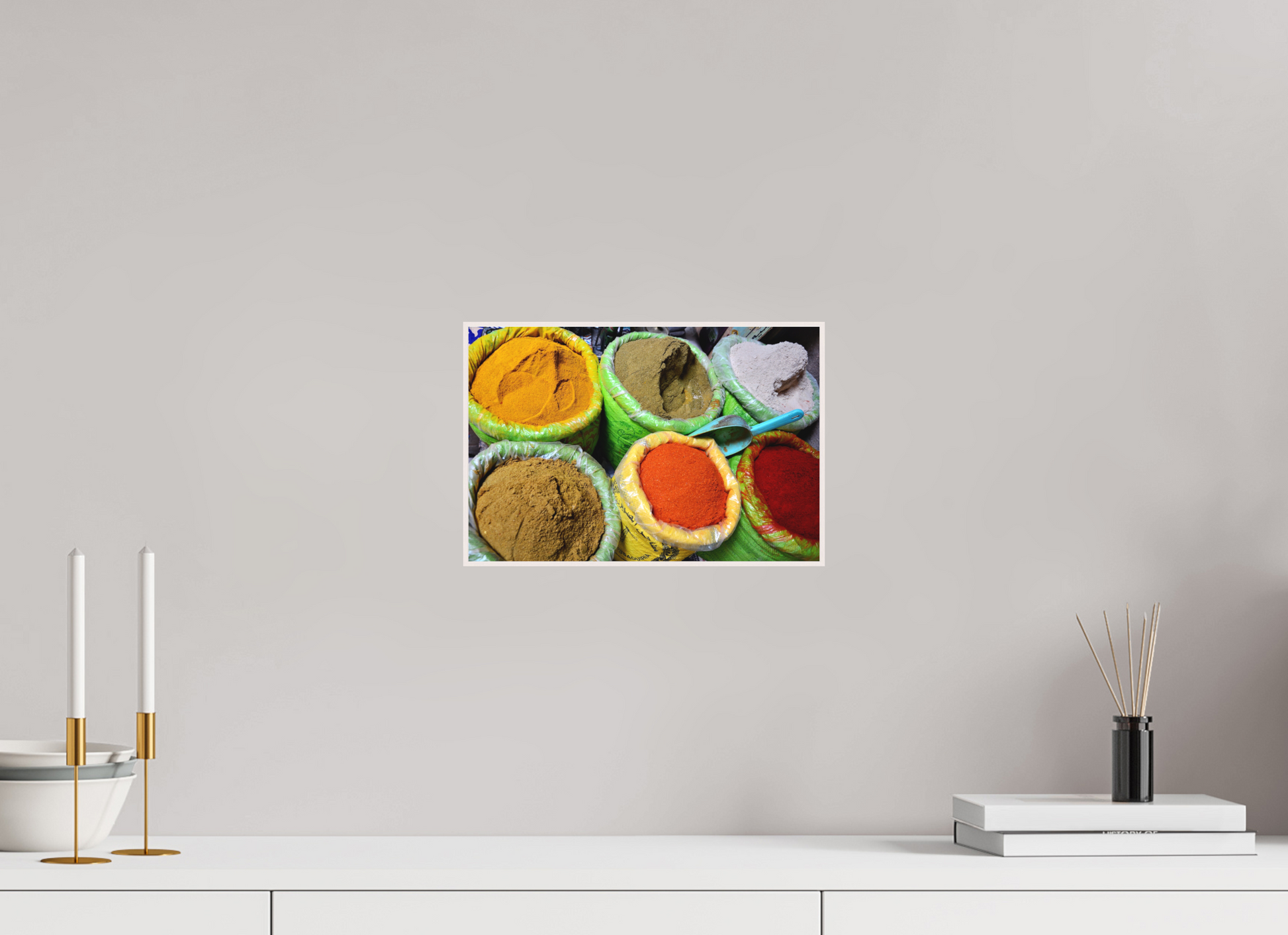 30 x 20 cm, Foto Abzug hinter Acrylglas Matt; Art Box aus Massivholz 4 mm Ahorn weiß Spices & Colors from Marrakech Vol. 3 - Fine Art Photo Print under Acrylic Glass