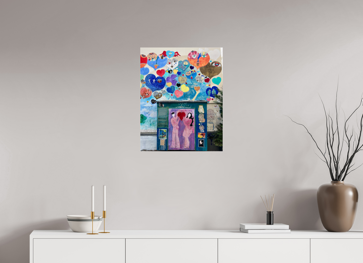 50 x 63 cm, Photo Print Under Acrylic Glass In Love with Paris Montmartre - Paris Street Art Vol. 1; Collection "Montmartre meets Marrakech"