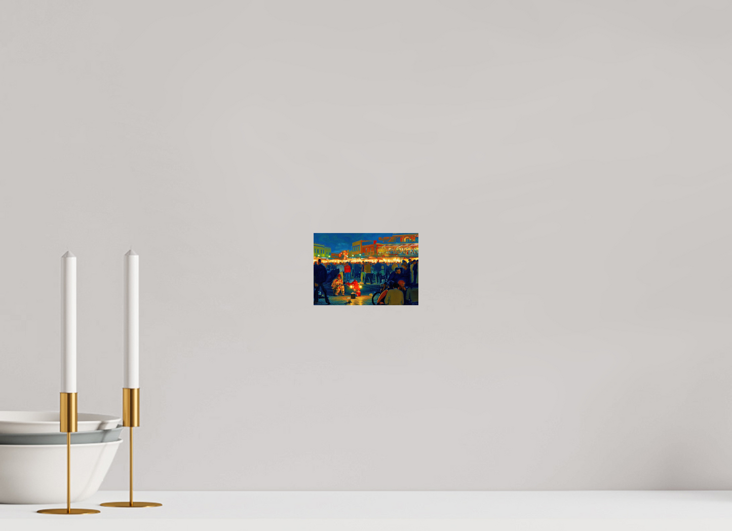 14,5 x 10 cm, Photo Print Under Acrylic Glass Clown on Djeema el Fna Square Vol. 4 - Pop Art Design; Photo Art Print under Acrylic Glass