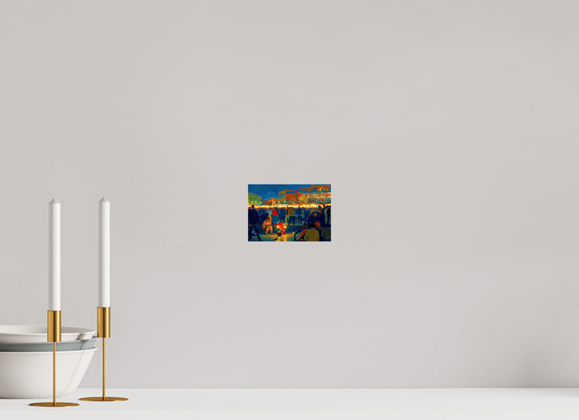 14,5 x 10 cm, Photo Print Under Acrylic Glass Clown on Djeema el Fna Square Vol. 4 - Pop Art Design; Photo Art Print under Acrylic Glass