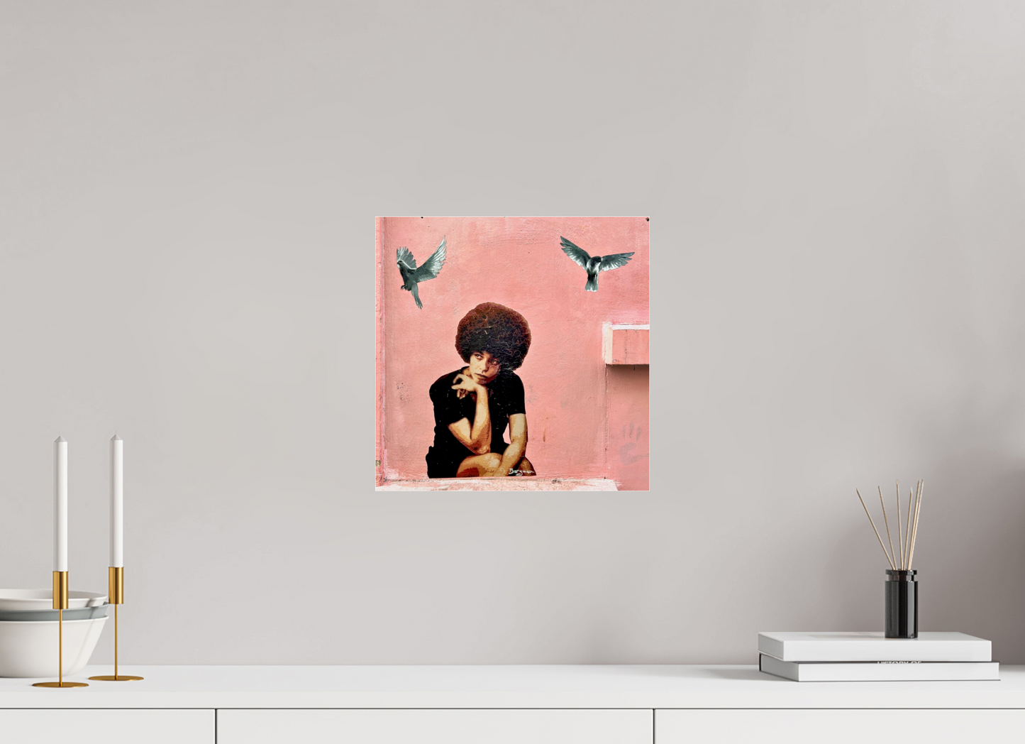 30 x 30 cm, Photo Print Under Acrylic Glass Peaceful Mind - Listen to the Sound of Freedom Vol. 1 - Collection " Montmartre meets Marrakech"