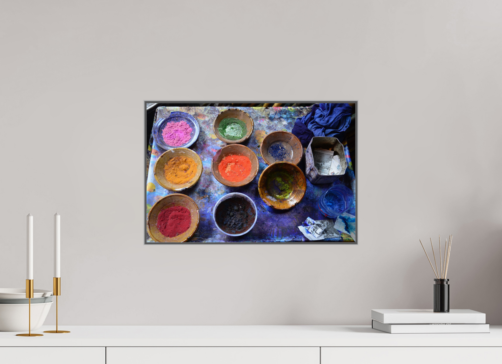 45 x 30 cm, Art Box 50 mm - Aluminium Rahmen - Foto-Abzug hinter Acrylglas - printed and designed by Whitewall Colors of Marrakech Vol 6; Photo Art Print on Acrylic glass, Art Box 50 mm Aluminium Frame