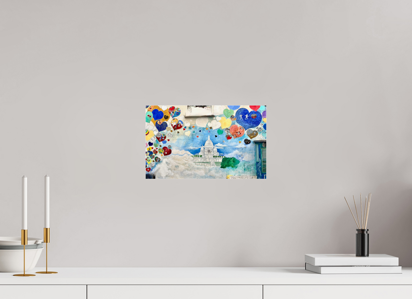 32,9 x 20 cm, Photo Print Under Acrylic Glass In Love with Montmartre Vol.3 - Paris Street Art - Collection " Montmartre meets Marrakech&nbsp;