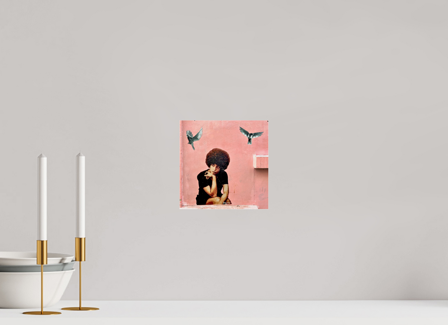 20 x 20 cm, Photo Print Under Acrylic Glass Peaceful Mind - Listen to the Sound of Freedom Vol. 1 - Collection " Montmartre meets Marrakech"