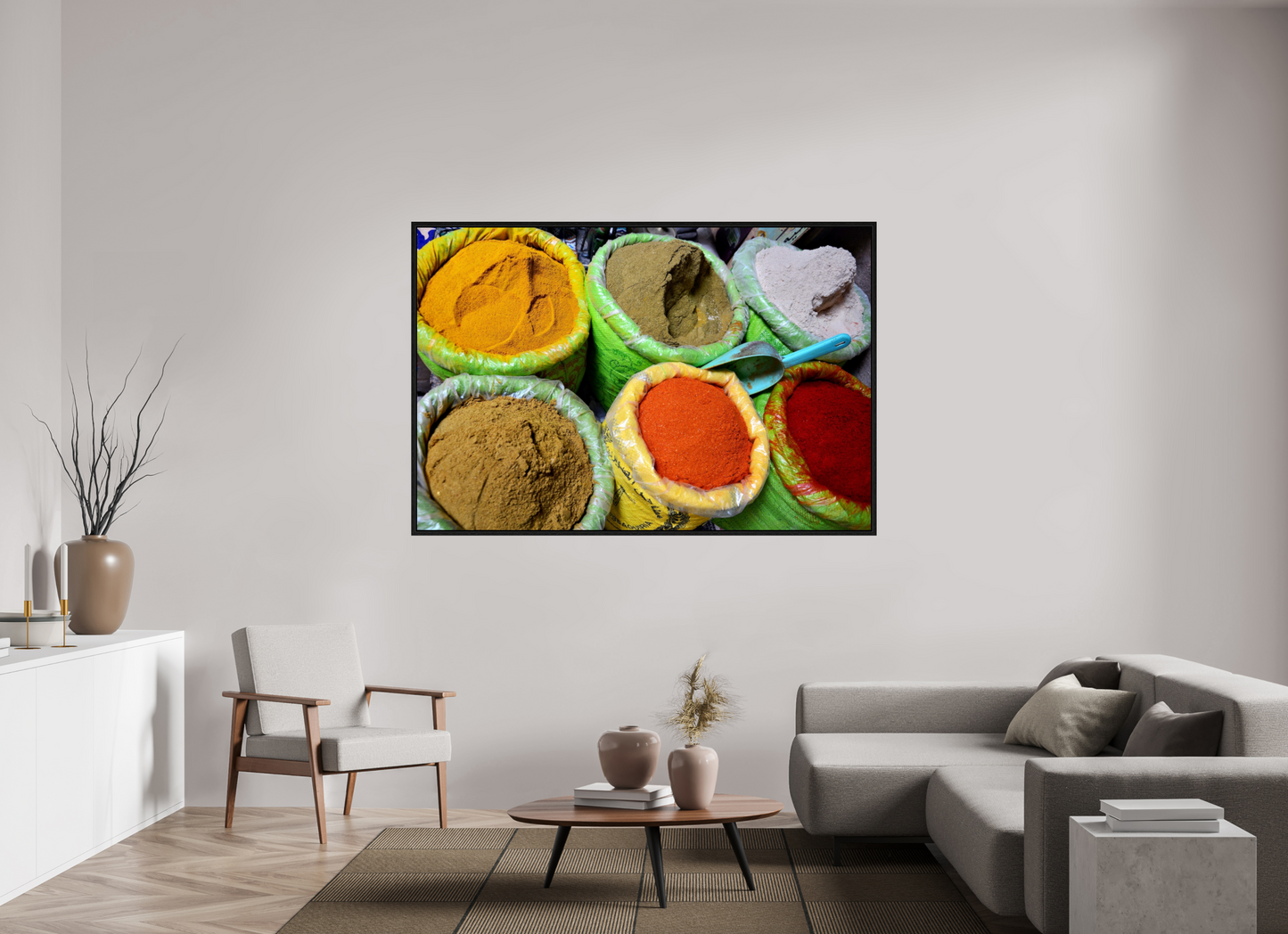 180 x 120 cm, Foto Print on Acrylic glass; Oak Wood Frame Basel 15 mm Spices & Colors from Marrakech Vol. 3 - Fine Art Photo Print under Acrylic Glass