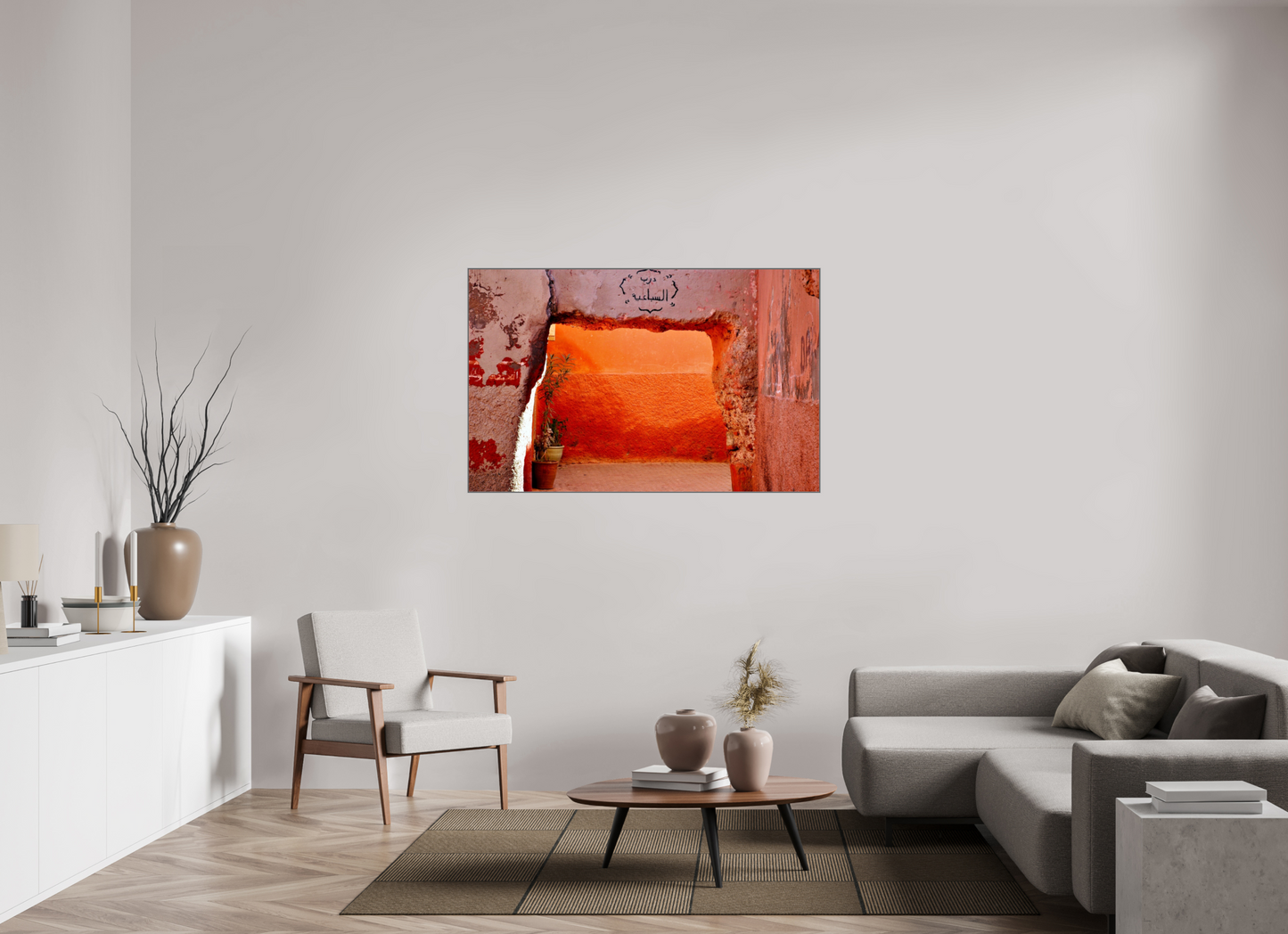 141,9 x 90 cm, Art Box 50 mm - Aluminium Rahmen - Foto-Abzug hinter Acrylglas - printed and designed by Whitewall The Souks of Marrakech Vol. 4; Photo Art Print under Acrylic Glass; various frame options