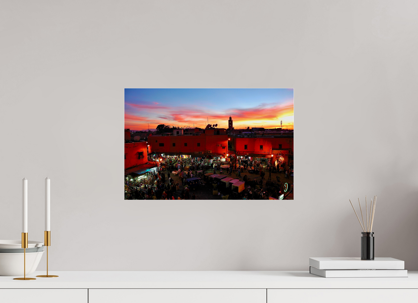 45,5 x 30 cm, Photo Print Under Acrylic Glass Magic Sunset in the Medina Vol. 2- Marrakech. Fine Art Photo Print under Acrylic Glas; P