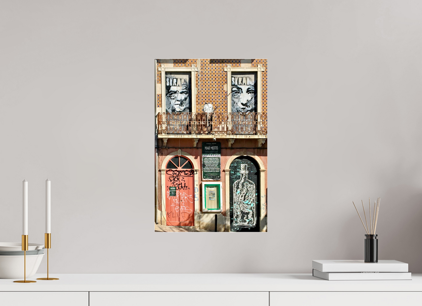 30 x 46,1 cm, Photo Print Under Acrylic Glass Magic Lisboa Vol. 1 - Collection "Graffiti Street Art Meets Marrakech"; Photo Art Probt under Acrylic Glass