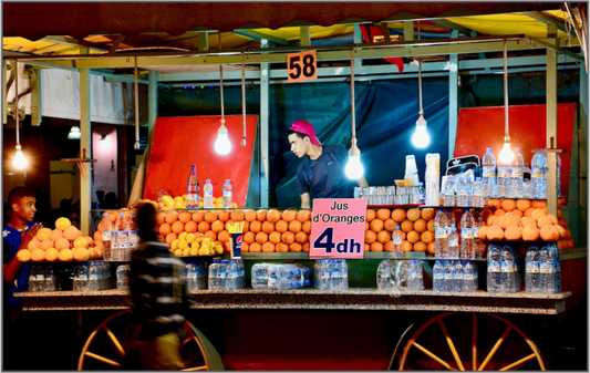 Main image Marrakech Night Market Vol. 1; Photo Art Print under Acrylic Glass; Art Box Frame Aluminium 50 mm