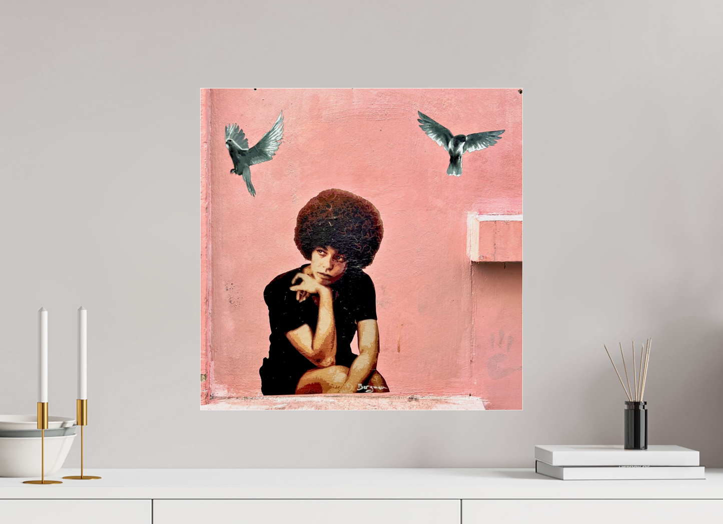 50 x 50 cm, Photo Print Under Acrylic Glass Peaceful Mind - Listen to the Sound of Freedom Vol. 1 - Collection " Montmartre meets Marrakech"