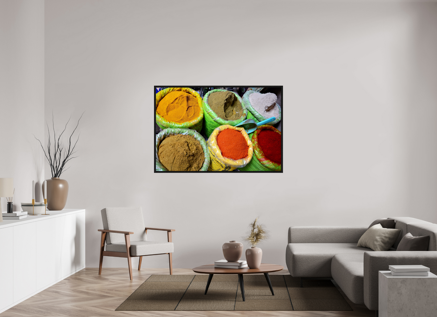 150 x 100 cm, Foto Print on Acrylic glass; Oak Wood Frame Basel 15 mm Spices & Colors from Marrakech Vol. 3 - Fine Art Photo Print under Acrylic Glass