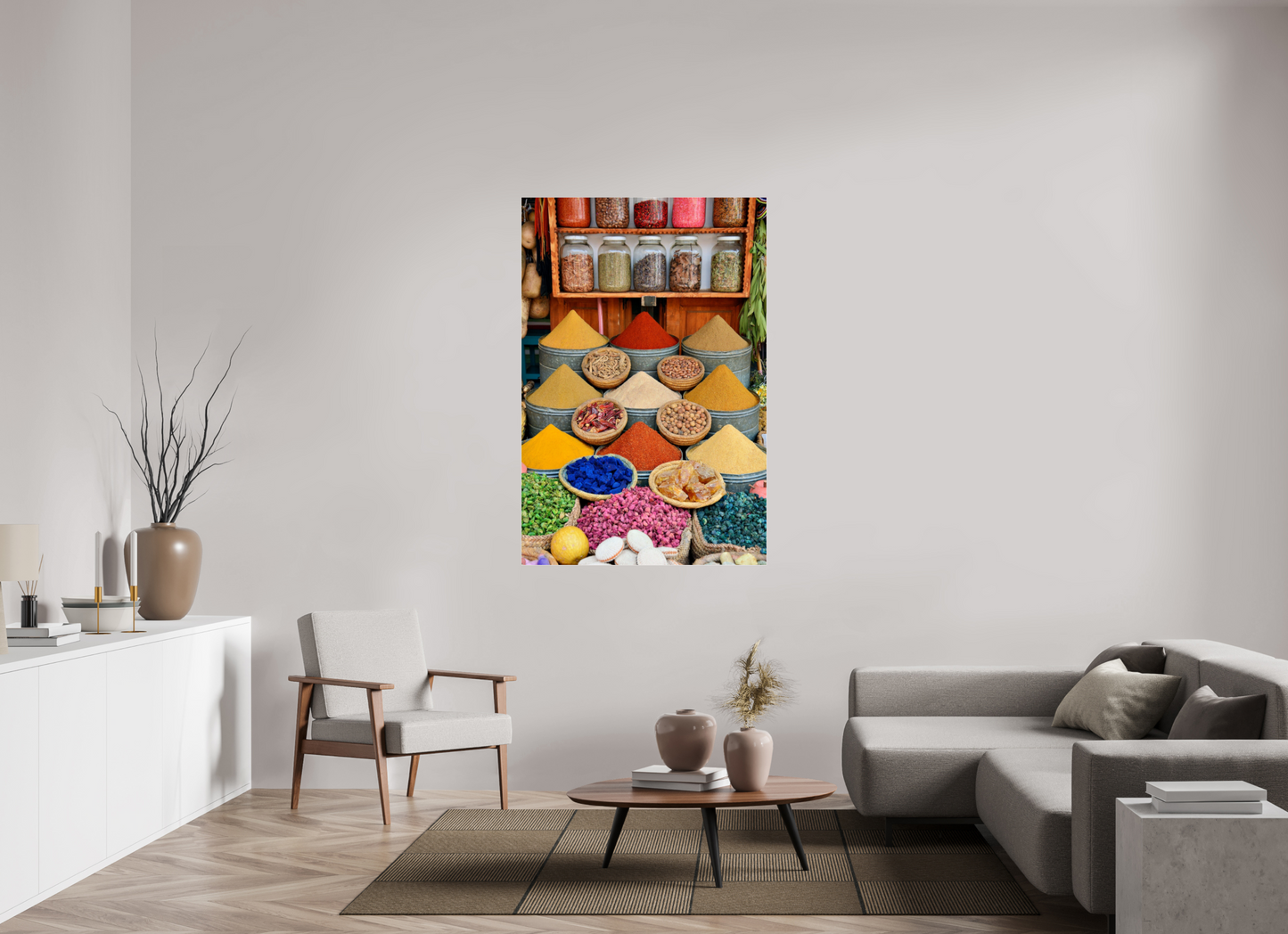 100 x 150 cm, Photo Print Under Acrylic Glass Spices and Colors from Marrakech; Image taken by J. Schleenbecker; copyright 2025 Fine Art Photo Print under Acrylic Glass