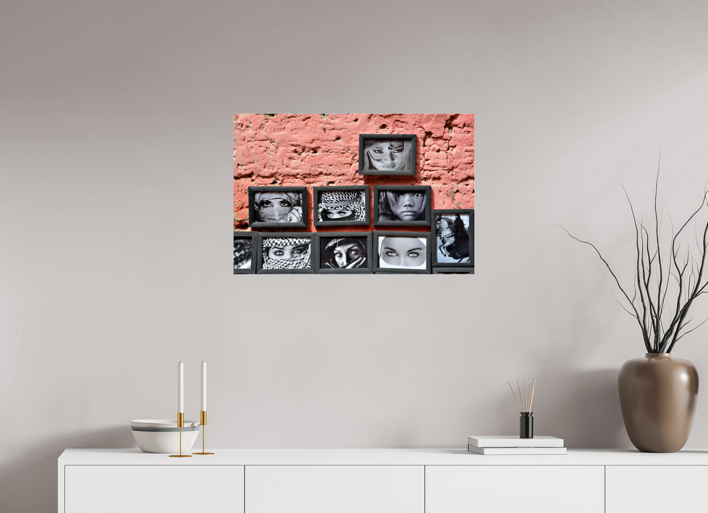 75 x 50 cm, Photo Print Under Acrylic Glass Secret Eyes of Marrakech Vol 3;