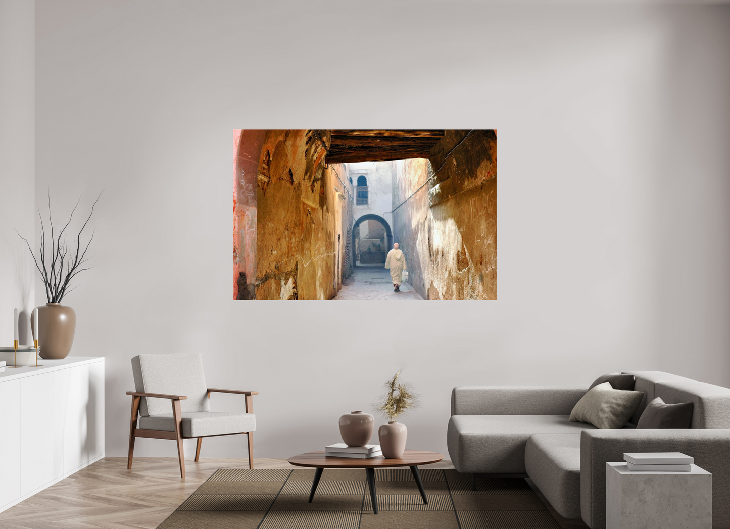 184,9 x 120 cm, Photo Print Under Acrylic Glass The Souks of Marrakech Vol.8 - Hidden in the Medina