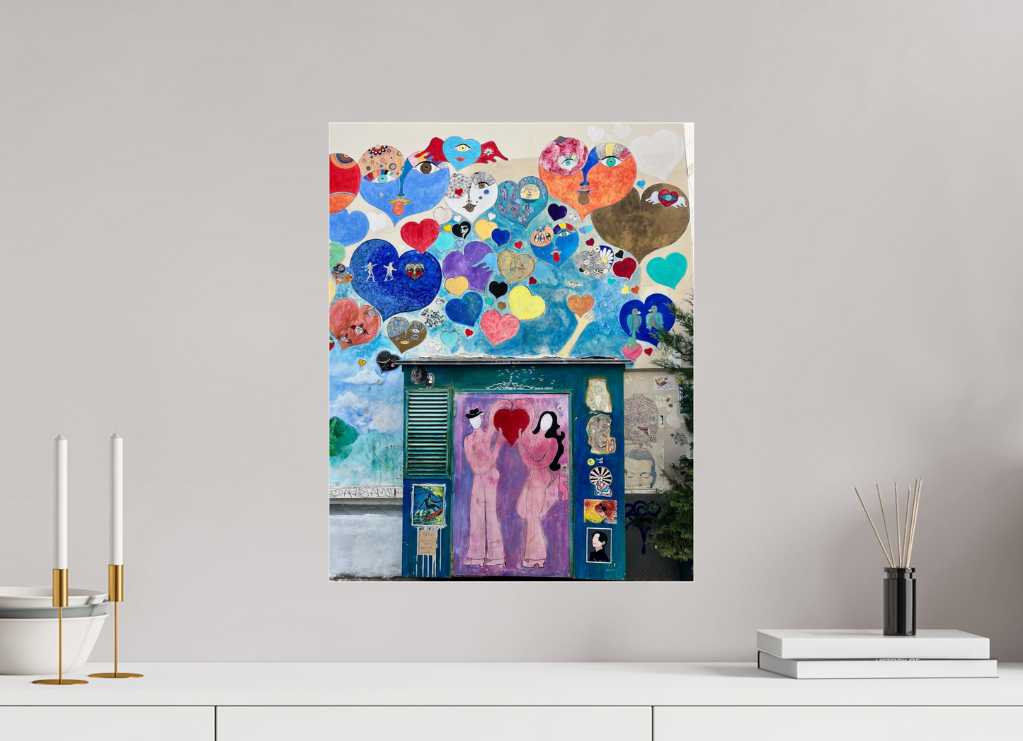 40 x 50,4 cm, Photo Print Under Acrylic Glass In Love with Paris Montmartre - Paris Street Art Vol. 1; Collection "Montmartre meets Marrakech"