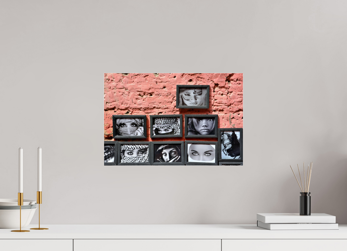 45 x 30 cm, Photo Print Under Acrylic Glass Secret Eyes of Marrakech Vol 3;