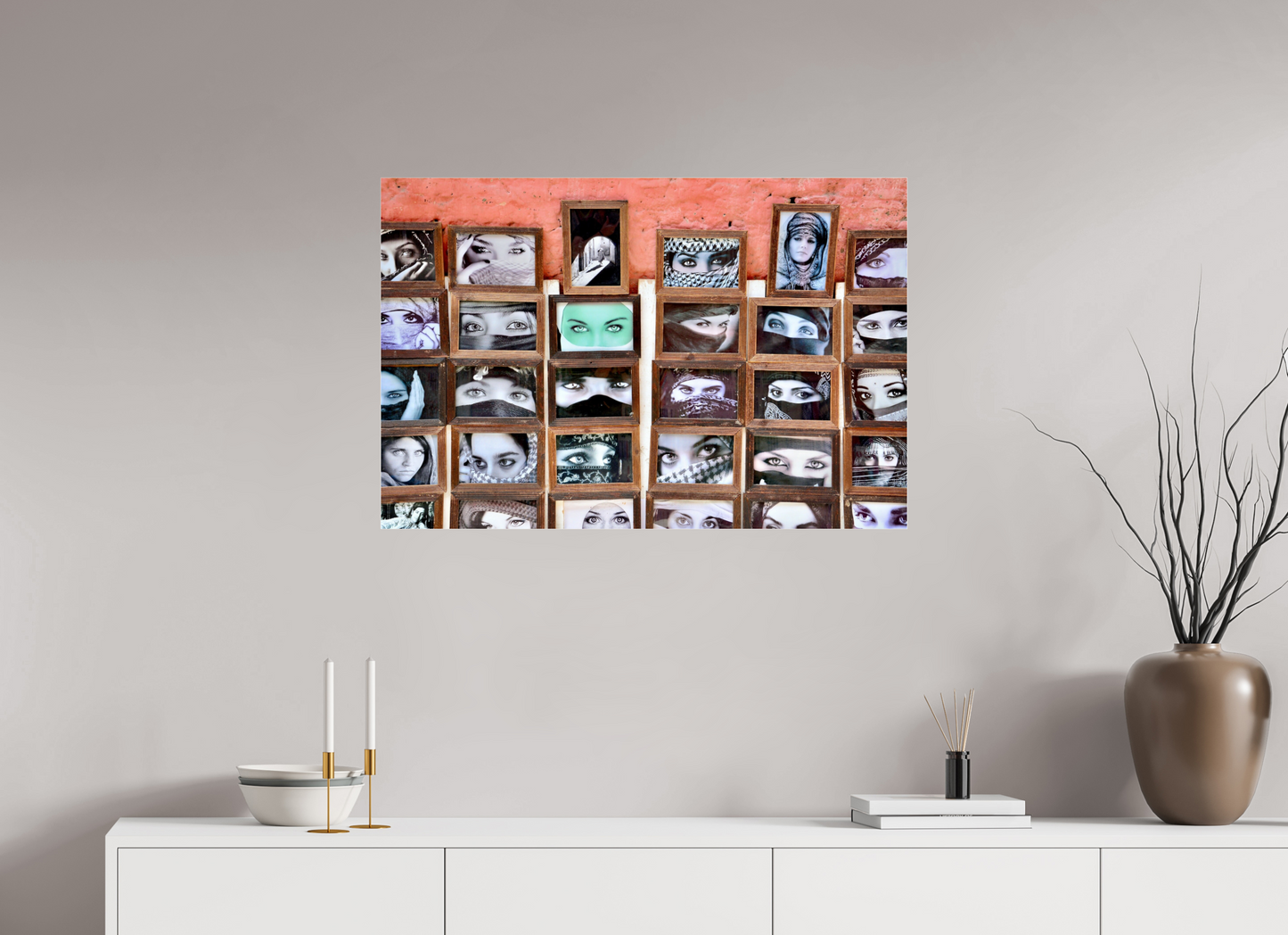 90 x 60 cm, Photo Print Under Acrylic Glass Secret Eyes of Marrakech - Vol. 2 - Foto Art Print under Acrylic Glass,