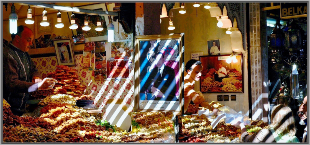 Main image Oriental Sweets & Candy Shop Vol. 1, Photo Art Print under Acrylic Glass; Art Box Frame 50 mm Aluminium;