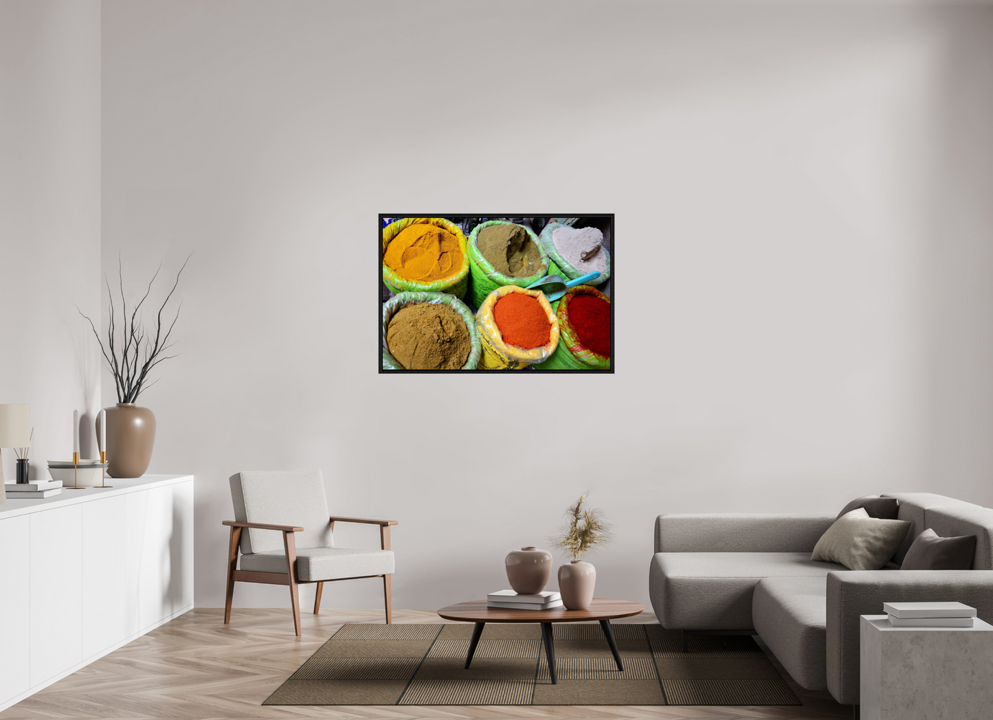 120 x 80 cm, Foto Print on Acrylic glass; Oak Wood Frame Basel 15 mm Spices & Colors from Marrakech Vol. 3 - Fine Art Photo Print under Acrylic Glass