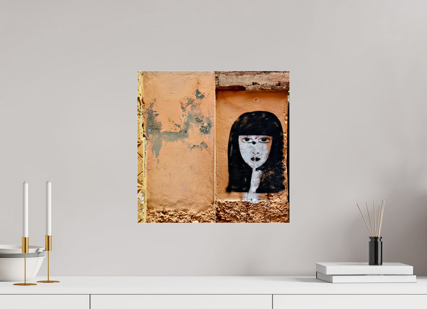 40 x 40 cm, Photo Print Under Acrylic Glass Silence in the Medina Vol. 1 - Marrakech-Morocco; Fine Art Photo Print under Acrylic Glass