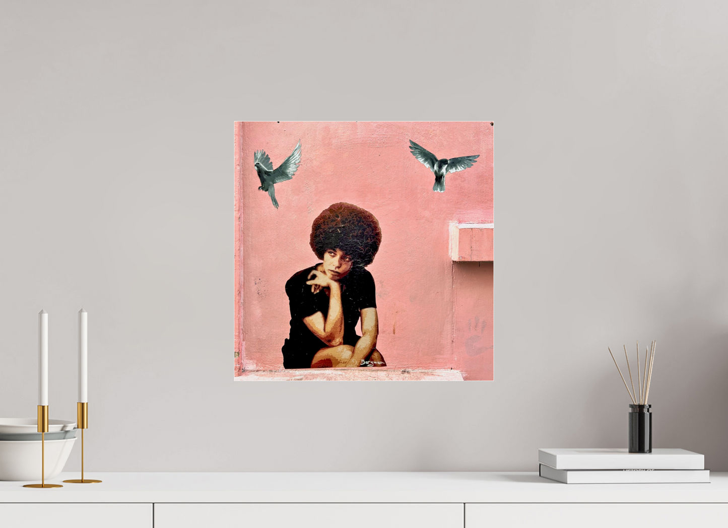 40 x 40 cm, Photo Print Under Acrylic Glass Peaceful Mind - Listen to the Sound of Freedom Vol. 1 - Collection " Montmartre meets Marrakech"