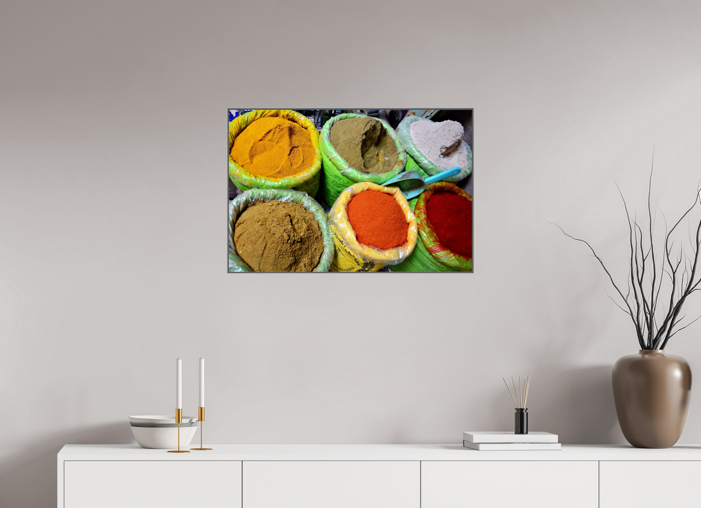 75 x 50 cm, Art Box 50 mm - Aluminium Rahmen - Foto-Abzug hinter Acrylglas - printed and designed by Whitewall Spices & Colors from Marrakech Vol. 3 - Fine Art Photo Print under Acrylic Glass