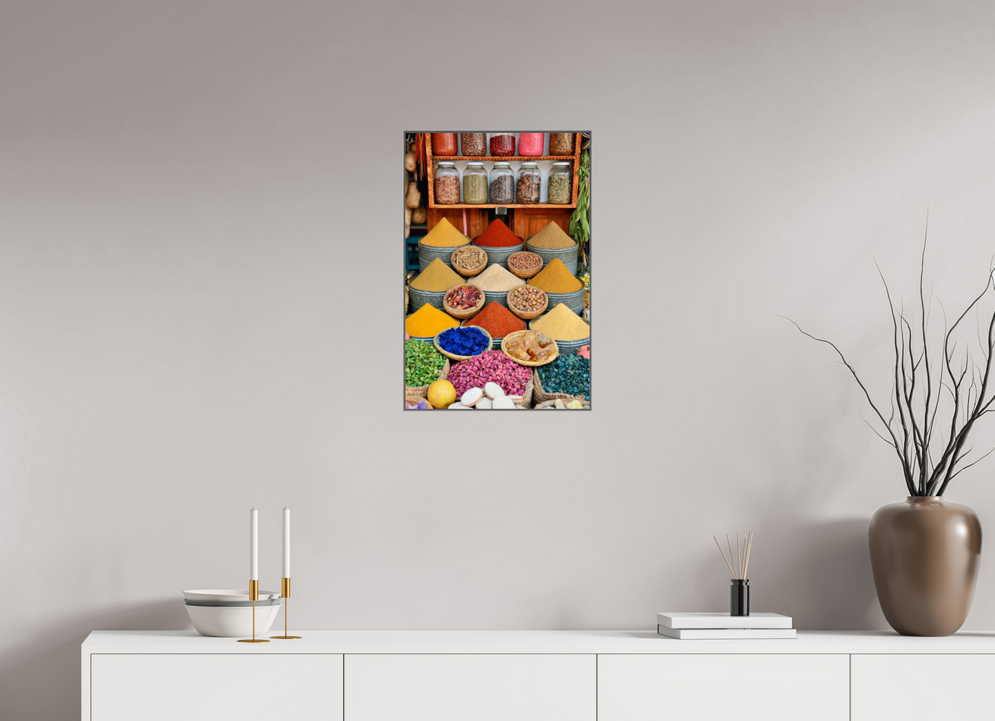 40 x 60 cm, Art Box 50 mm - Aluminium Rahmen - Foto-Abzug hinter Acrylglas - printed and designed by Whitewall Spices and Colors from Marrakech; Image taken by J. Schleenbecker; copyright 2025 Fine Art Photo Print under Acrylic Glass