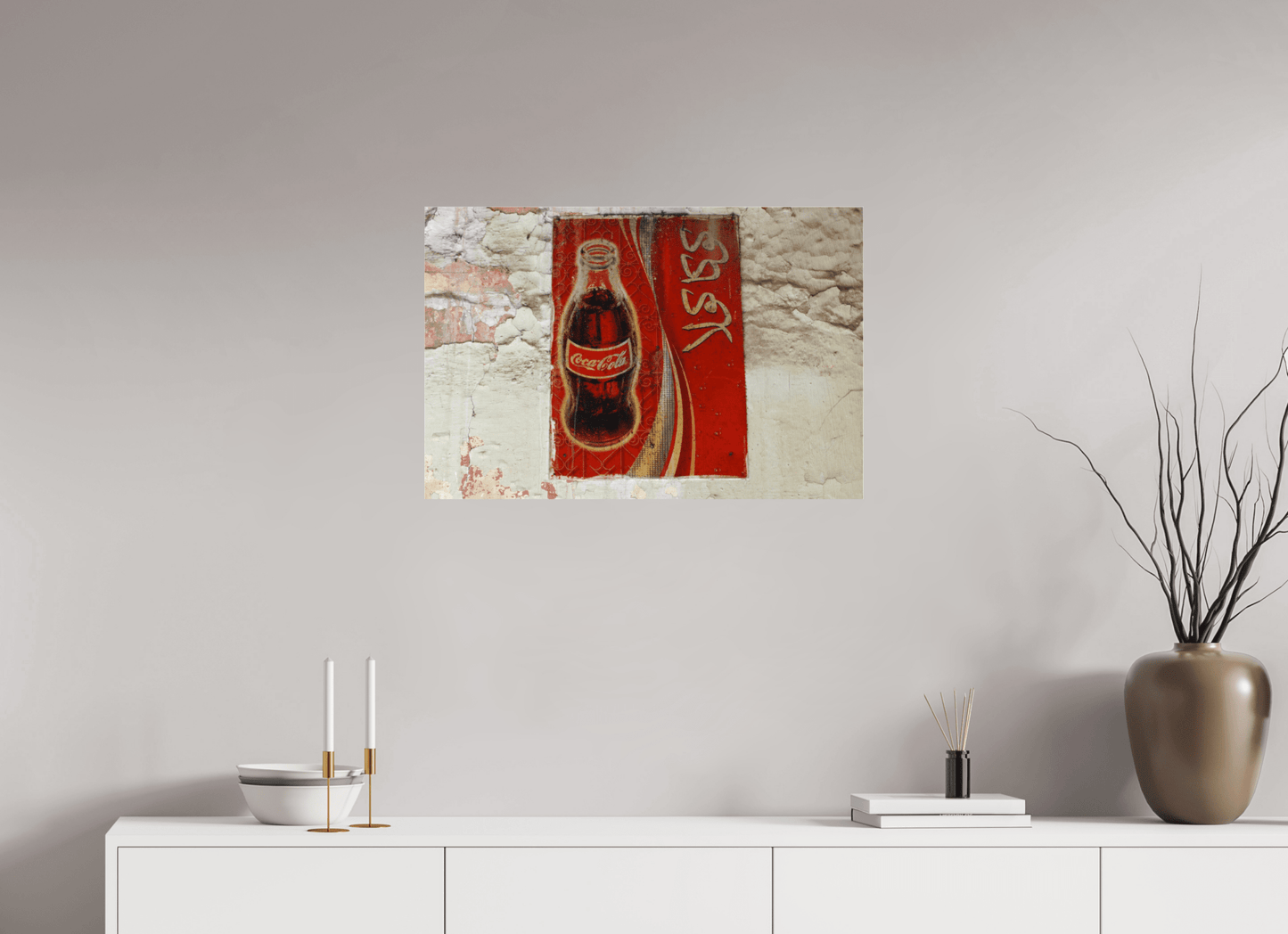 Arabic Coke - Pop Art Wall Painting Marrakech Medina Fine Photo Art Print - Colors of Marrakech - Photo Art Gallery