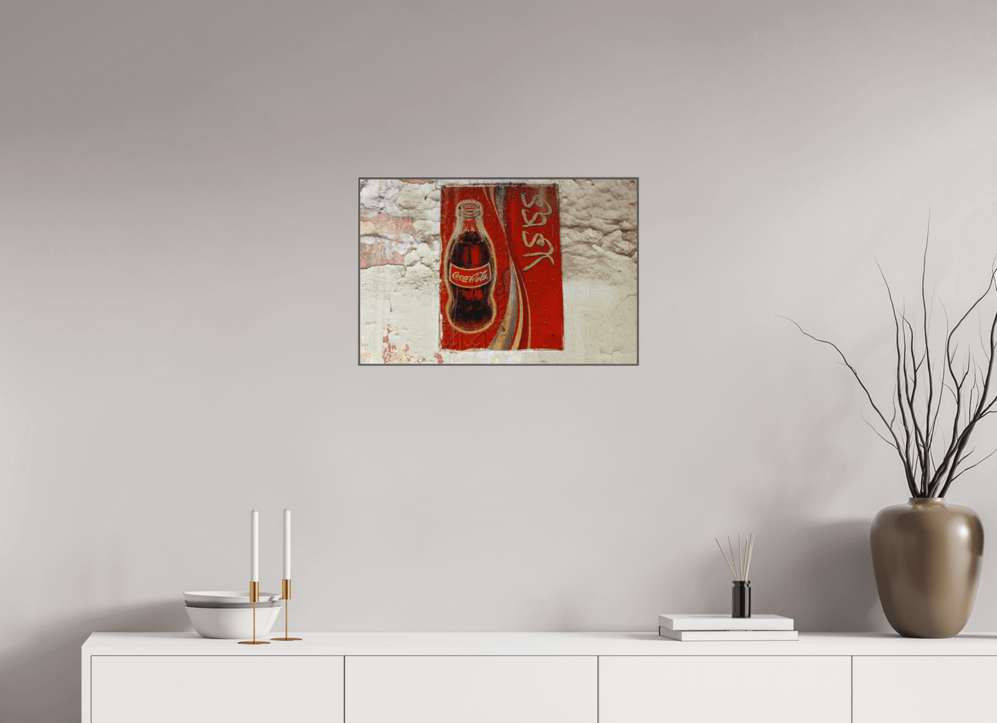 Arabic Coke - Pop Art Wall Painting Marrakech Medina Fine Photo Art Print - Colors of Marrakech - Photo Art Gallery