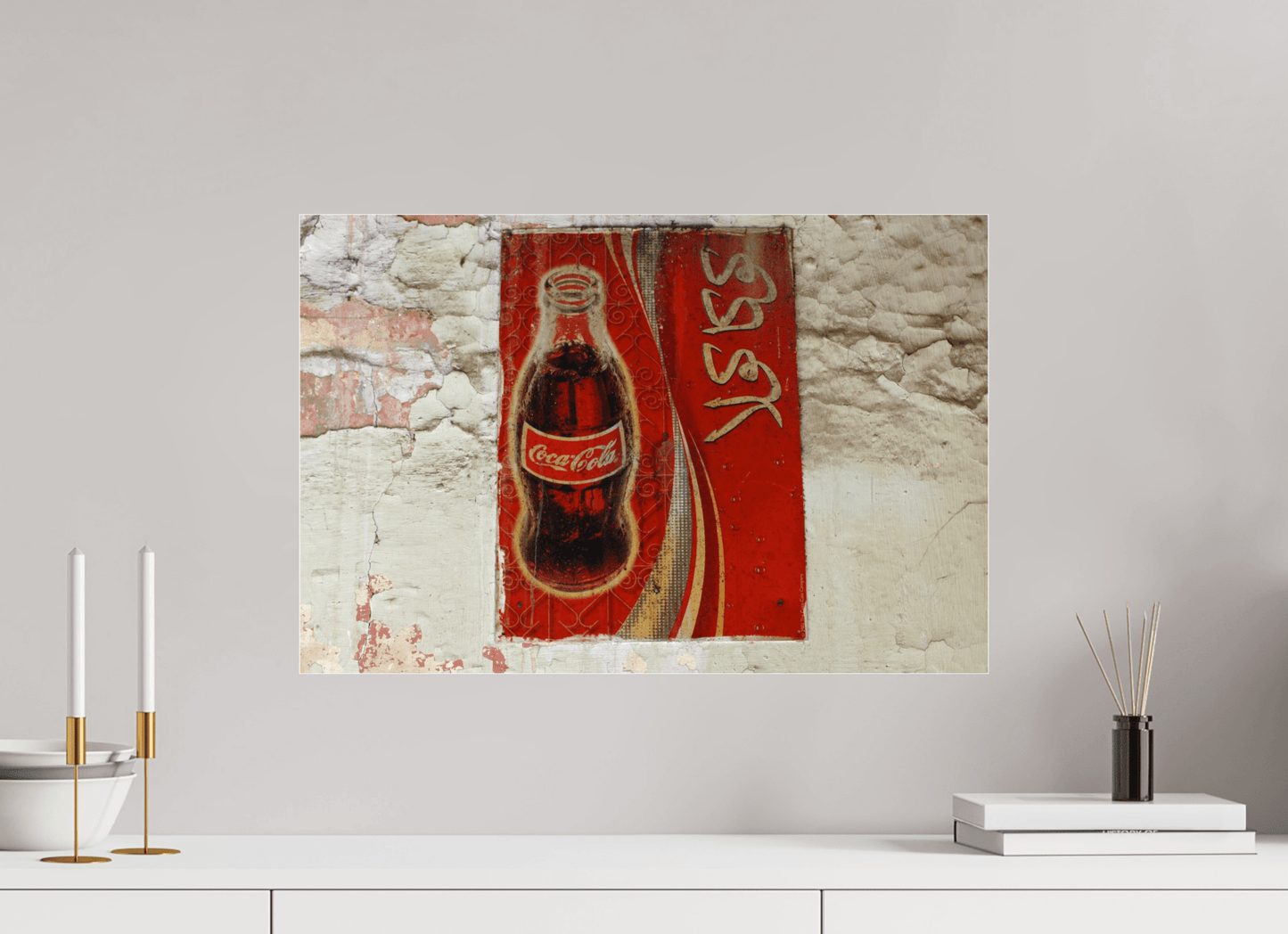 Arabic Coke - Pop Art Wall Painting Marrakech Medina Fine Photo Art Print - Colors of Marrakech - Photo Art Gallery