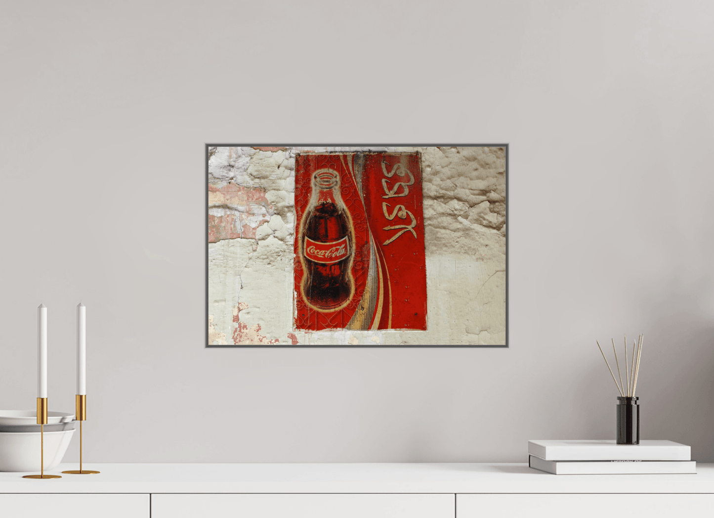 Arabic Coke - Pop Art Wall Painting Marrakech Medina Fine Photo Art Print - Colors of Marrakech - Photo Art Gallery