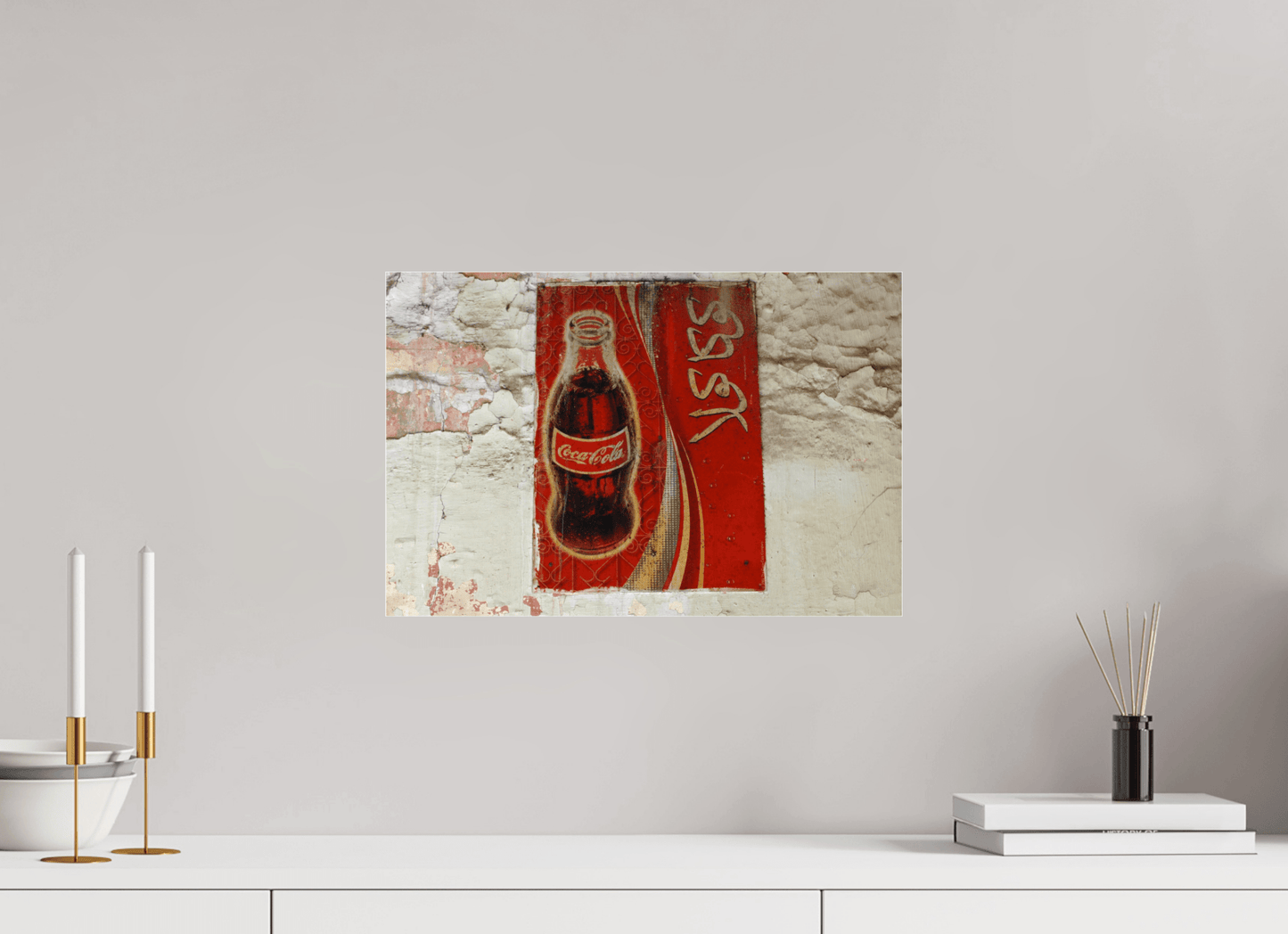 Arabic Coke - Pop Art Wall Painting Marrakech Medina Fine Photo Art Print - Colors of Marrakech - Photo Art Gallery