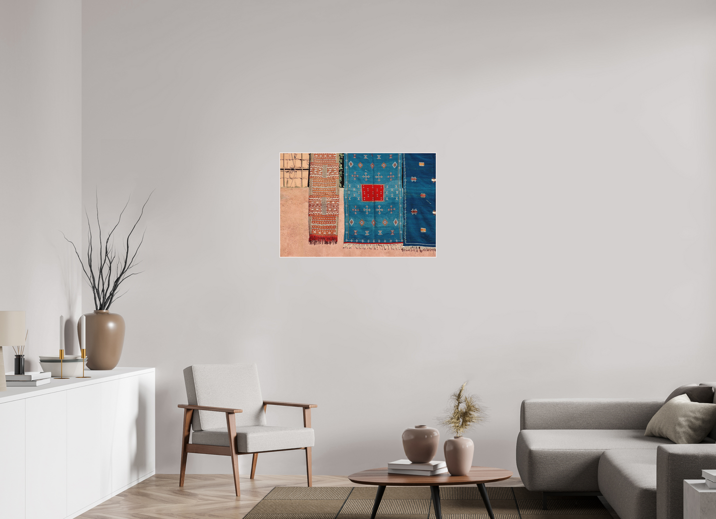 90 x 60 cm, Foto Abzug hinter Acrylglas Matt; Art Box aus Massivholz 4 mm Ahorn weiß Colors of Marrakech Vol. 7 - Fine Art Photo Print under Acrylic Glass