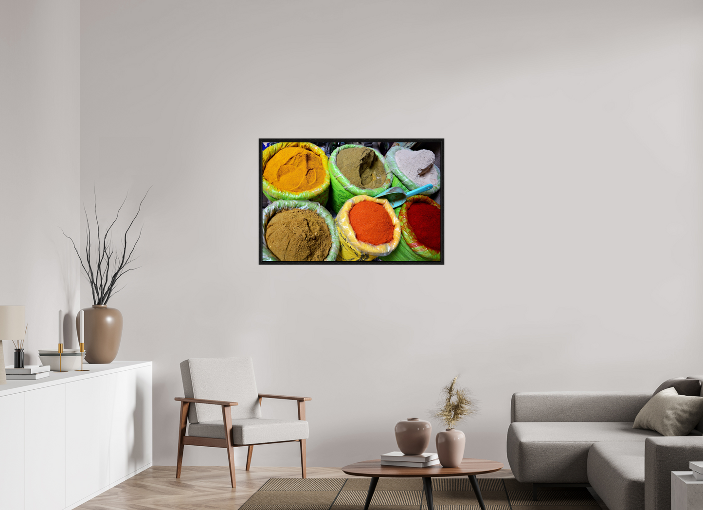 105 x 70 cm, Foto Print on Acrylic glass; Oak Wood Frame Basel 15 mm Spices & Colors from Marrakech Vol. 3 - Fine Art Photo Print under Acrylic Glass