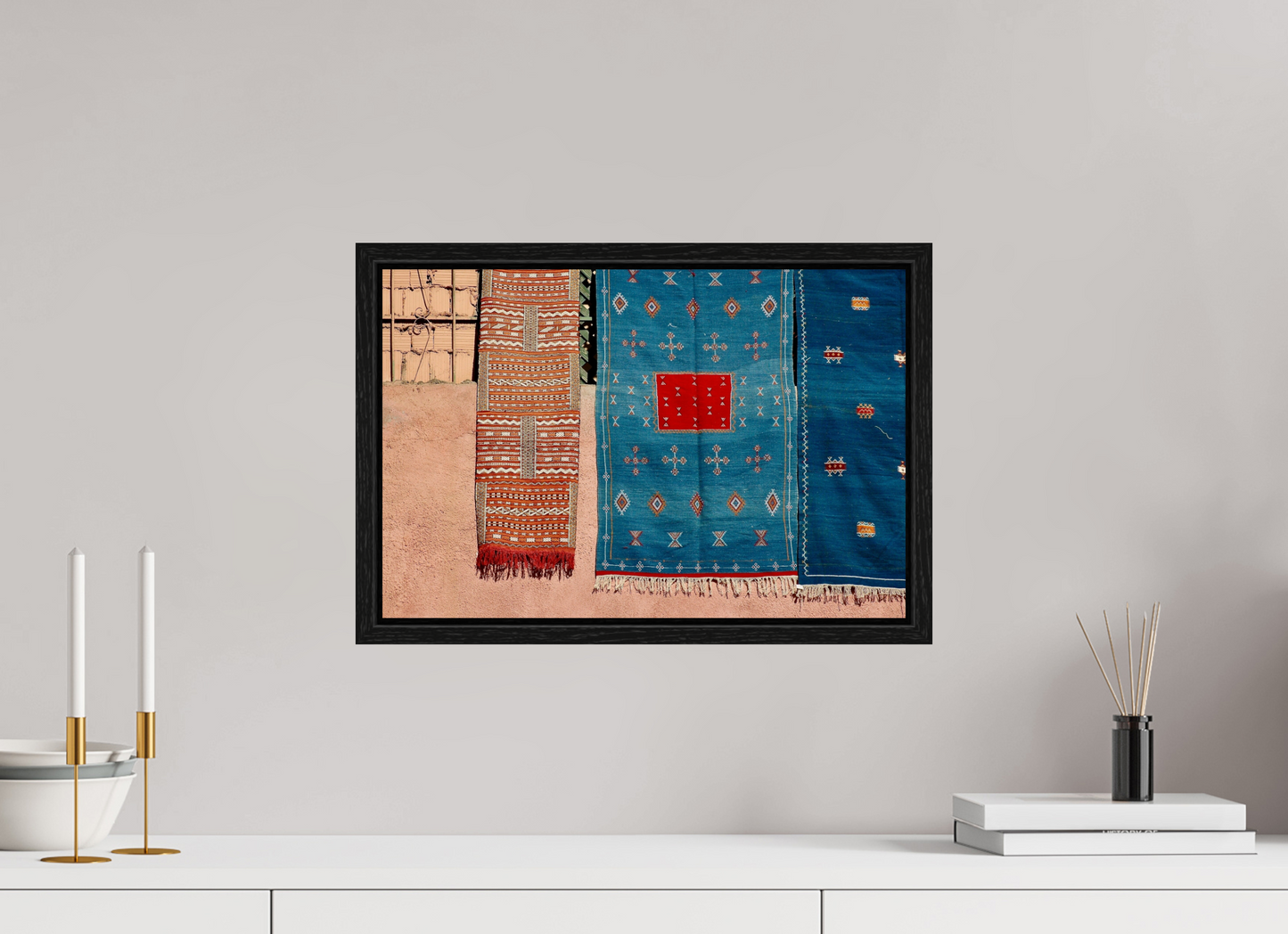 45 x 30 cm, Foto Print on Acrylic glass; Oak Wood Frame Basel 15 mm Colors of Marrakech Vol. 7 - Fine Art Photo Print under Acrylic Glass
